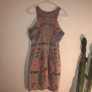 J.O.A embroidered mini dress